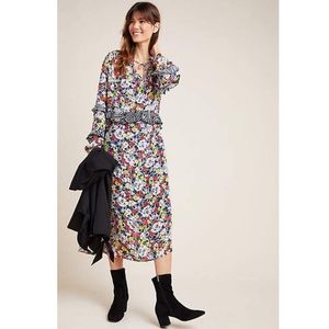🦄RARE NWT Anthropologie Rina Midi Dress M